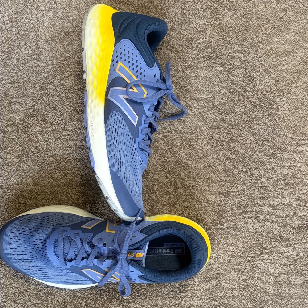 New Balance Purple and Yellow Athletic Sneakers